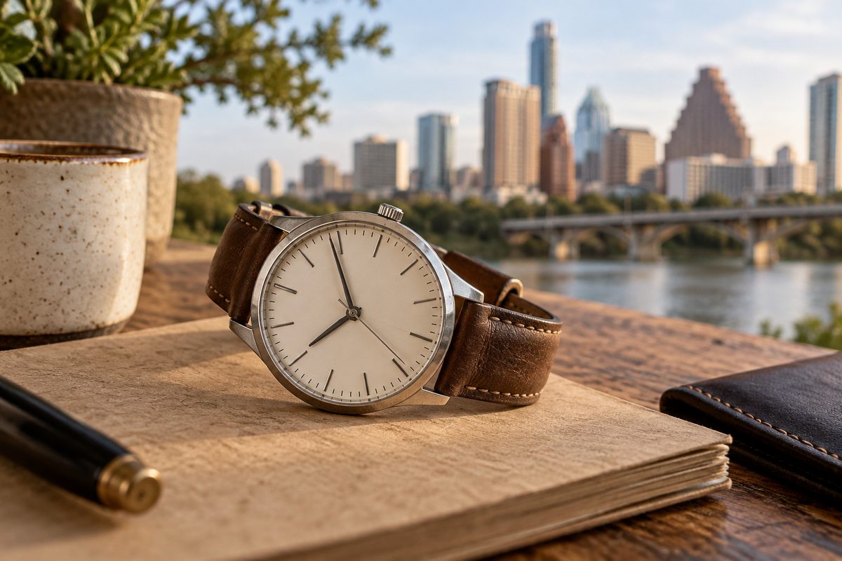 Clear dial view of an everyday watch